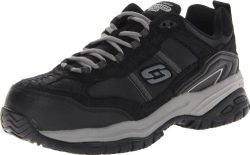 Skechers Men’s Work Relaxed Fit Soft Stride Grinnel Comp, Black/Gray – 10.5 D(M) US