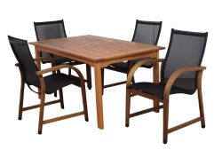 Amazonia Bahamas 5-Piece Eucalyptus Rectangular Dining Set