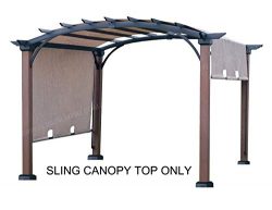 ALISUN Sling Canopy (with Ties) for The Lowe’s Allen + roth 10 ft x 10 ft Tan/Black Materi ...