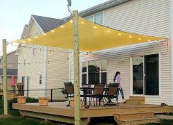 Rectangle Sun Shade Sail Canopy, 6′ x 8′ Patio Shade Cloth Outdoor Cover – UV  ...