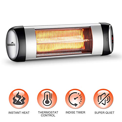 sundate Outdoor Heater, Electric WallMounted Radiant Home Heater with
