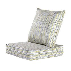 MAXDIVANI Indoor/Outdoor Deep Seating Patio Chair Seat and Back Cushion Set, Spring/Summer Seaso ...