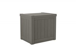 Suncast 22-Gallon Small Deck Box – Lightweight Resin Outdoor Storage Deck Box and Seat for ...