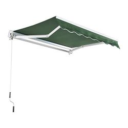 MCombo 10×8 Feet Manual Retractable Patio Door Window Awning Sunshade Shelter Outdoor Canop ...