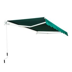 PieDle 8.2×6.5 Feet Manual Retractable Awning for Patio Door Window Sunshade Shelter Outdoo ...