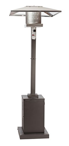 Fire Sense Square 46,000 BTU Matte Mocha [XL-Series] Commercial Patio Heater with Wheels (Propane)