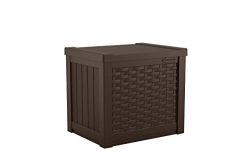 Suncast 22-Gallon Small Deck Box – Lightweight Resin Outdoor Storage Deck Box and Seat for ...