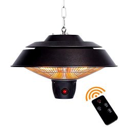 Star Patio Electric Patio Heater with Remote, Outdoor Ceiling Patio Heater, Hanging Patio Heater ...