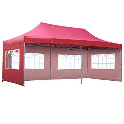 Outdoor Basic 10×20 Ft Wedding Party Canopy Tent Pop up Instant Gazebo with Removable Sidew ...