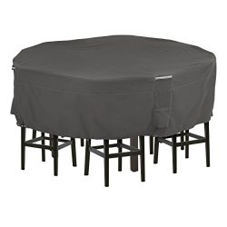 Classic Accessories Ravenna Tall Round Patio Table & Chairs Cover, Medium