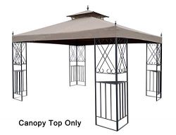 APEX GARDEN Replacement Canopy Top for 10′ x 12′ Monterey Gazebo #L-GZ288PST-4H / L- ...