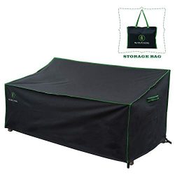 Patio Sofa Cover, Heavy Duty Waterproof UV Resistant Anti-Fading Outdoor 3-Seater Bench Cover, G ...