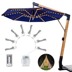 SYIHLON 104LED Patio Umbrella Lights,8 Mode IP67 Waterproof Outdoor String Lights with Remote&am ...