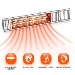 Outdoor Patio Heater, Electric Garage Heater, Home Space Heater, Wall Mounted Infrared Heater wi ...