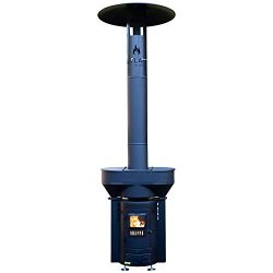 QSTOVES Outdoor Wood Pellet Patio Heater, Q-Flame Portable Heater, Portable Stove, for Camping,  ...