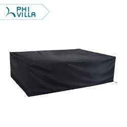 PHI VILLA Waterproof Patio Sofa Covers Extra Large Outdoor Furniture Sectional Couch Cover Fits  ...