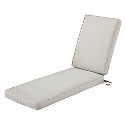 Classic Accessories Montlake Patio FadeSafe Chaise Lounge Cushion, Grey, 80″Lx26″Wx3 ...