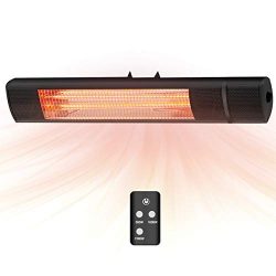 Aqziill Outdoor Heater Patio Heater Electric Space Heater Indoor 120V Remote Controll Wall-Mount ...