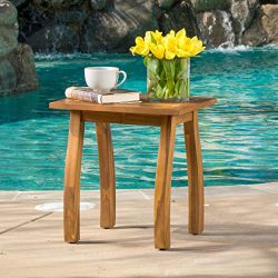 Sadie Outdoor Accent Side Table | Acacia Wood