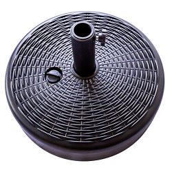 C-Hopetree Patio Market Outdoor Umbrella Base Stand Sand Water Filled 70lb Round Black