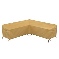 Sunkorto Patio V-Shaped Sectional Sofa Cover, Furniture Cover Garden Couch Cover Waterproof & ...