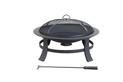 Sunjoy 30″ Opp Round Steel Fire Pit