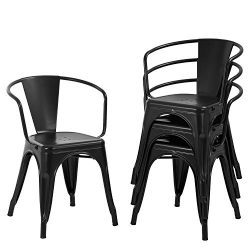 Dining Chairs Set of 4 Metal Chair Indoor Outdoor Chairs Patio Chairs Kitchen Dining Chairs 18 I ...