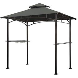 Keymaya 8×5 Grill Gazebo Shelter for Patio and Outdoor Backyard BBQ’s, Double Tier So ...