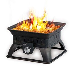 BALI OUTDOORS Firepit Tailgate Gas Portable Fire Pit, Black