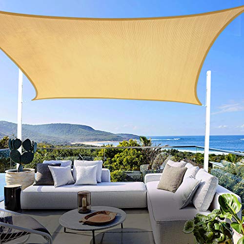 6.56' x 10' Sun Shade Sail UV Block,Sun Shades for Patios Rectangle