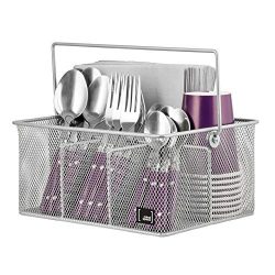 Utensil Holder By Mindspace, Kitchen Condiment Organizer and Flatware Utensil Caddy | The Mesh C ...