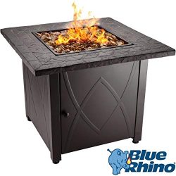 Blue Rhino Outdoor Propane Gas Fire Pit (Copper Fireglass)