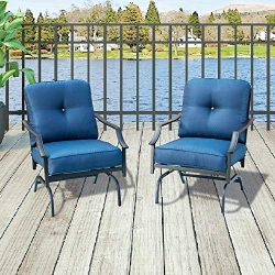 Top Space Patio Chairs Outdoor Rocking Chair Bistro Set Patio Conversation Set,Motion Metal Outd ...