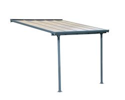 Palram Feria Patio Cover – 10′ x 10 – Gray