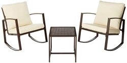 W HOME Rocker 3 PCs Furniture Set, Brown