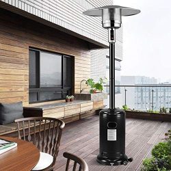 mecor Patio Heaters Commercial 41,000 BTU Propane Stainless Steel Outdoor Garden Heate (Black)