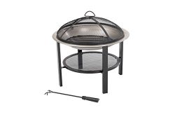 Sunjoy 26” Verde Stainless Steel Fire Pit