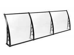 MCombo 38 inch x 116 inch Window Awning Outdoor Polycarbonate Door Shade Patio Cover Canopy, 605 ...