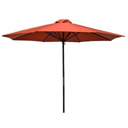Heininger Chili 9 Foot 1284 DestinationGear Classic Wood 9′ Market Umbrella