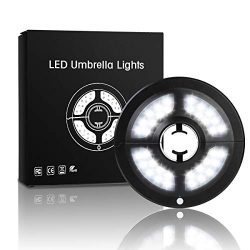 LIVE4COOL Patio Umbrella Light, 2 Brightness Modes Cordless 36 LED Lights at 220 lux – 3 x ...