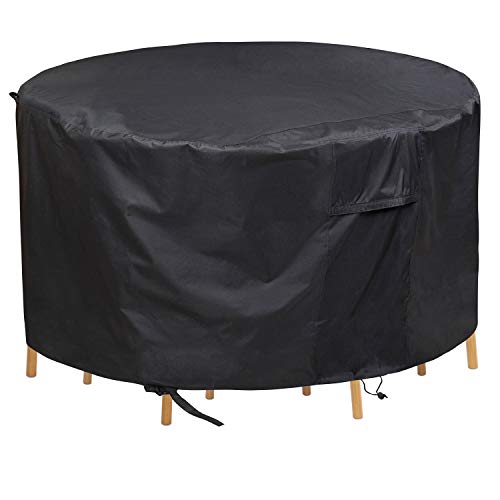 PATIOPTION Patio Furniture Set Covers, 600D Waterproof Outdoor Round