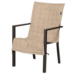 Classic Accessories Montlake FadeSafe Patio Chair Slip Cover, 45″ x 20″, Antique Beige