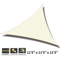 Cool Area 11’5″ x 11’5″ x 11’5″ Triangle Sun Shade Sail for  ...