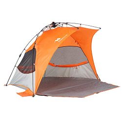 Mobihome Beach Tent Sun Shelter Instant Quick Up, Portable Waterproof Wind-Resistant Beach Tents ...