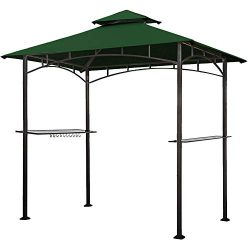 Eurmax 5FT x 8FT Double Tiered Replacement Canopy Grill BBQ Gazebo Roof Top Gazebo Replacement C ...