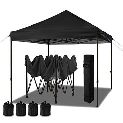 MEWAY 10’x10′ Commercial Ez Pop Up Canopy Tent Instant Canopy Party Tent Sun Shelter ...