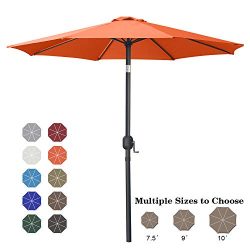 ABCCANOPY 9′ Patio Umbrella Table Market Umbrella with Push Button Tilt for Garden, Deck,  ...