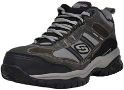 Skechers for Work Men’s Soft Stride Canopy Slip Resistant Work Boot, Charcoal 11