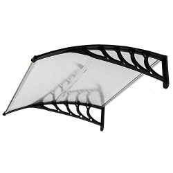 FCH Window Awning Door Canopy, 40″ x 40″ Window Awning Overhead Door Modern Polycarb ...