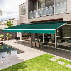 AECOJOY 8.2’×6.5′ Patio Awning Retractable Sun Shade Awning Cover Outdoor Patio Cano ...